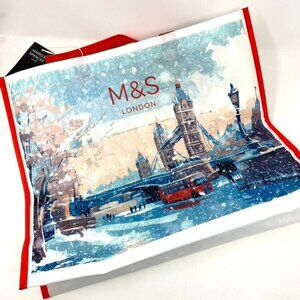 Marks & Spencer Reusable Holiday London Tote Large Shopper Bag Christmas